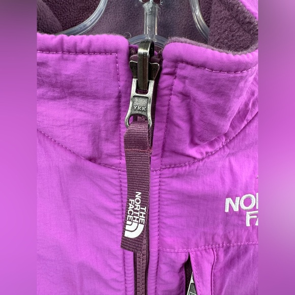 North Face Retro Denali Fleece Jacket Youth Medium 10-12 Purple Zipped Pockets - Picture 2 of 12